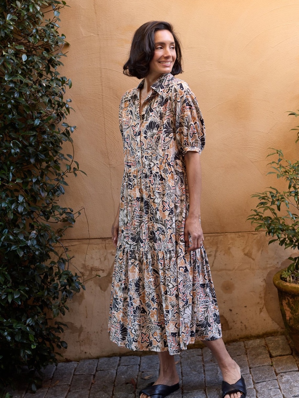 Maye Marine Print Dress - Zahara Print Size Small